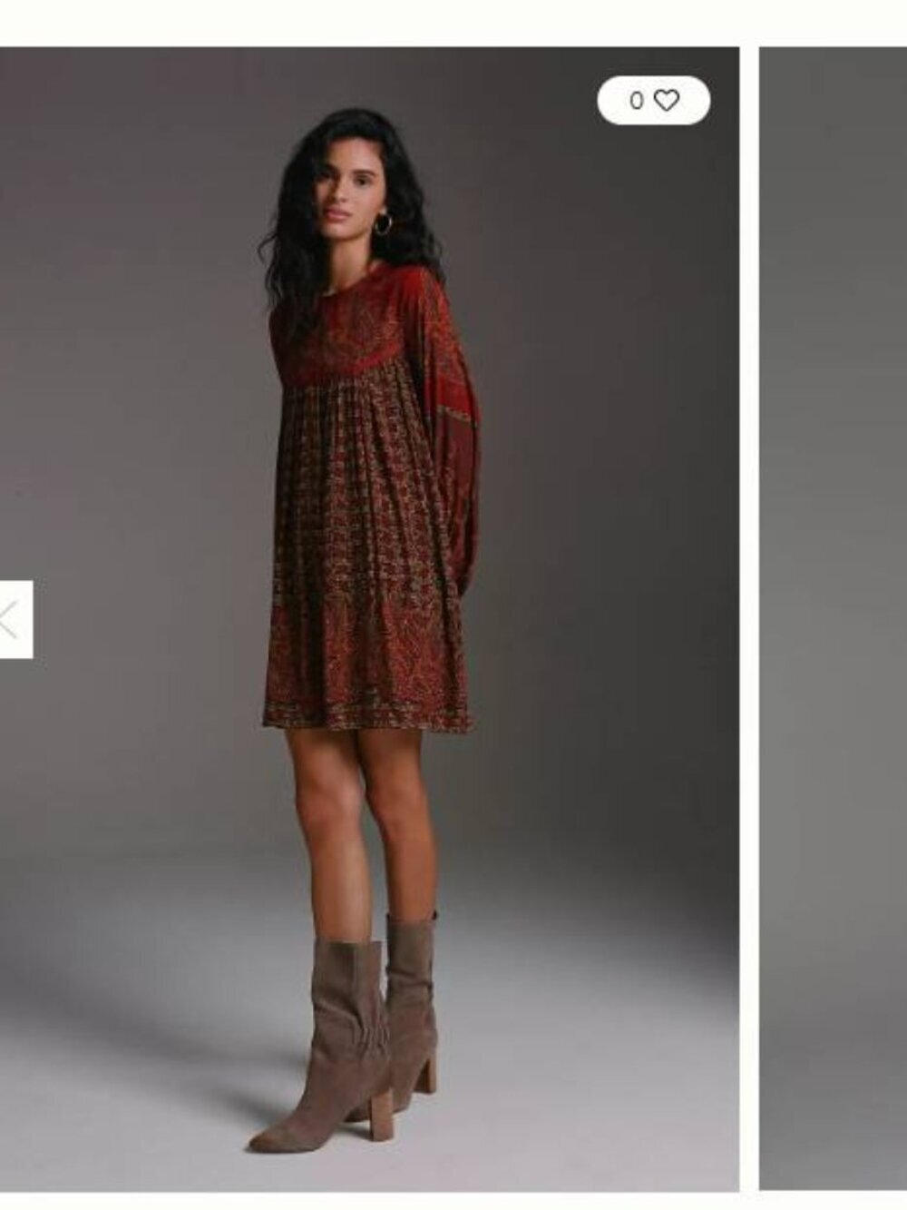 Long-Sleeve Michaela Babydoll Dress by Pinnacle Shruti Sancheti NWT size M